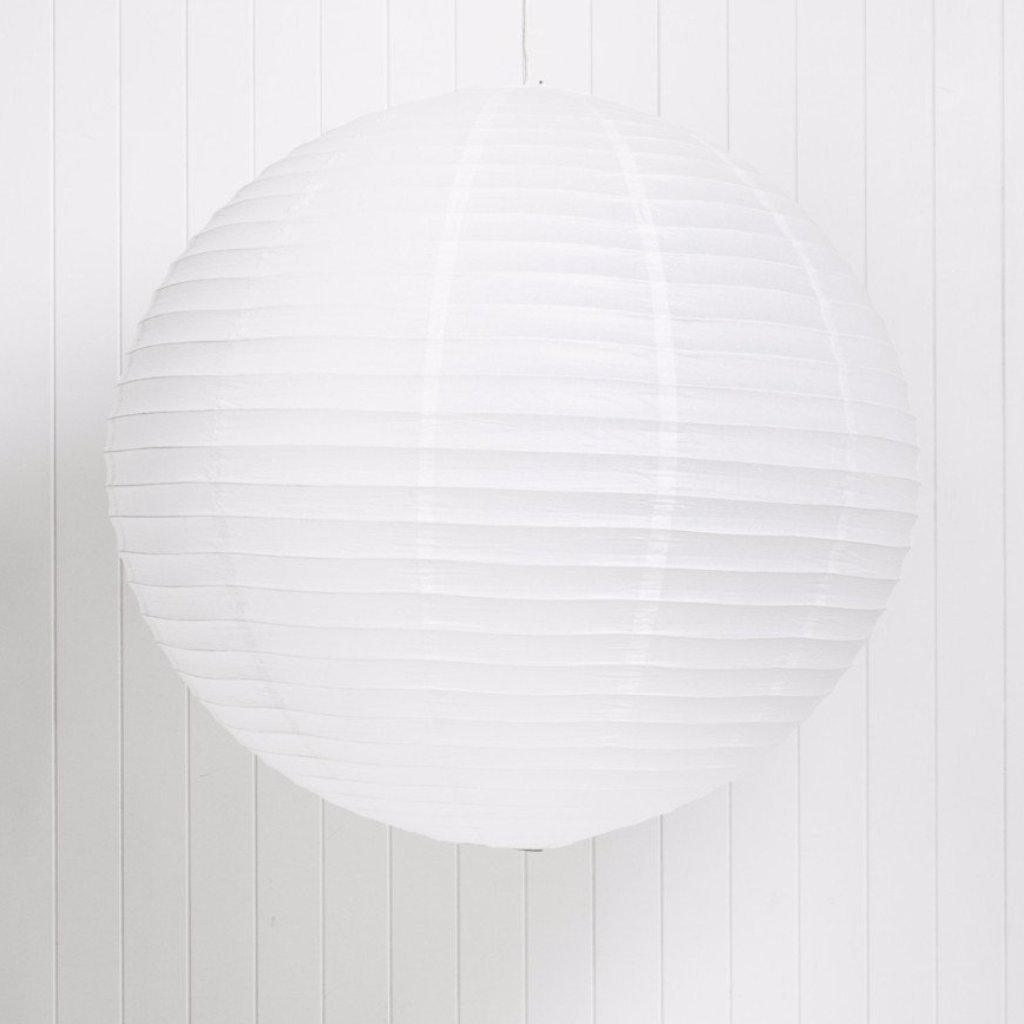 Large white shop paper lanterns